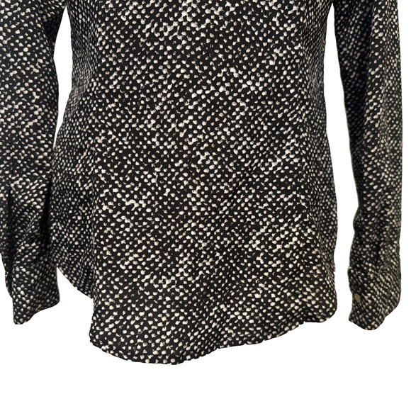 Michael Michael Kors Black Polkadot Zipped Blouse Size S - Picture 9 of 11